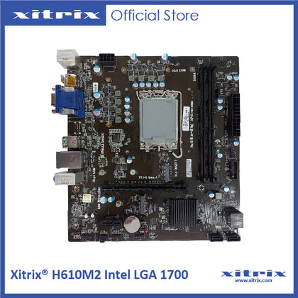 Xitrix® Intel H610 chipset LGA 1700 SATA 6Gb/s DDR4 , M.2, Micro ATX Motherboard